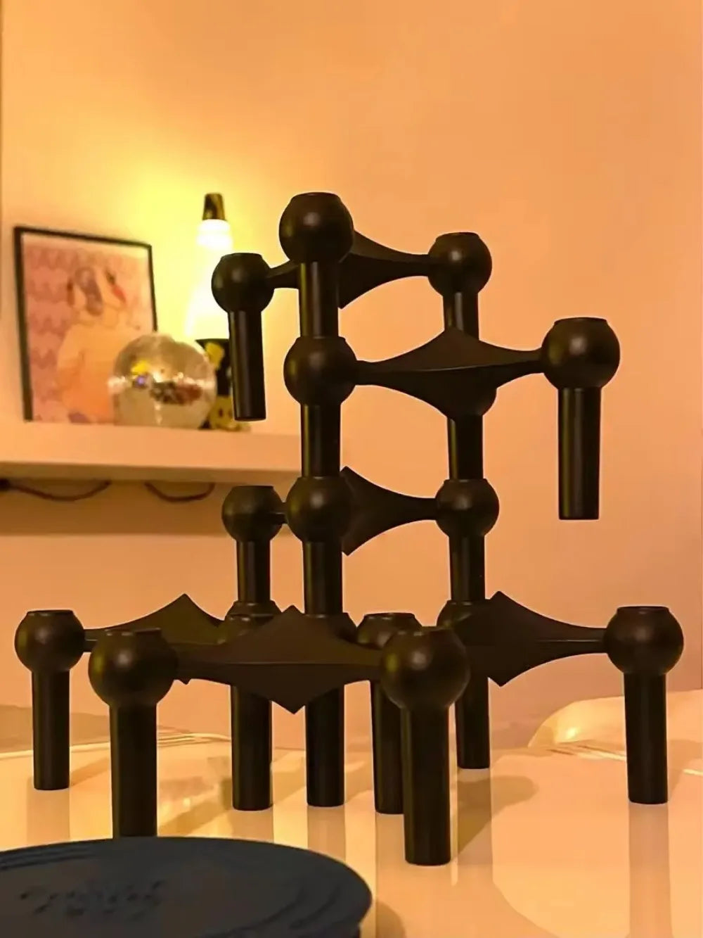 Nordic Reproduction Candelabra Metal Molecular Structure Candle Holder